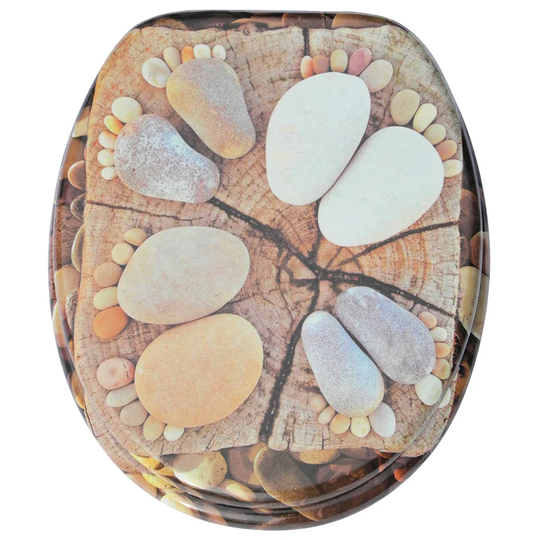 Stone Feet Soft Close Elongated Toilet Seat