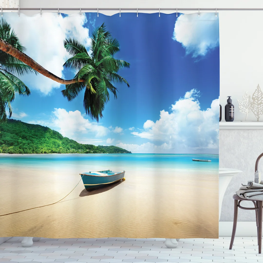 Bhagipuri 13 Piece Polyester Shower Curtain Set