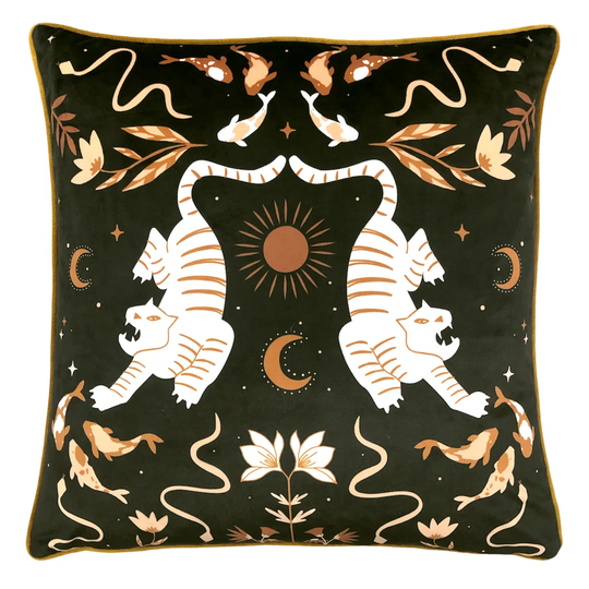 Furn. Tiger Fish Cushion Cover, Polyester, Multi