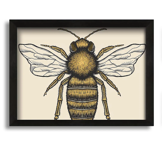 The Lovely Honey Bee - Picture Frame Graphic Art on Canvas