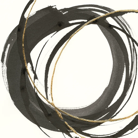 Gilded Enso I by Chris Paschke - Wrapped Canvas Graphic Art