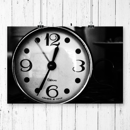 'Watching the Clock' Graphic Art