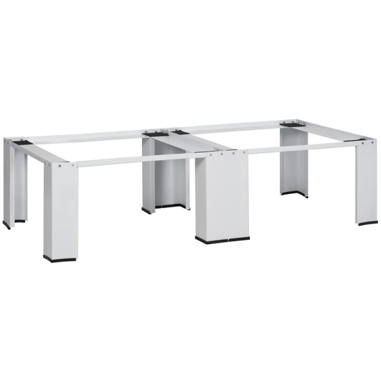 Double Washing and Drying Machine Pedestal White - White