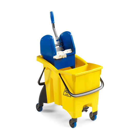 Double Professional Furgues 30 Liters, With Wheels And Drainer For Flat Mopa.