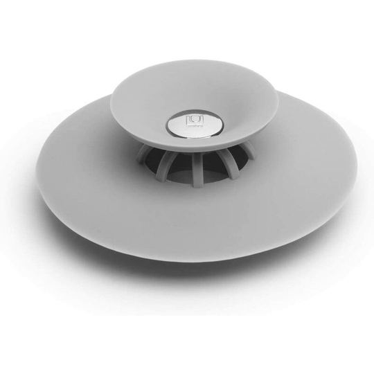 Bath and shower drain, with hair collector function (gray)