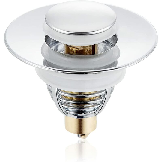 1pc Sink Plug, Pop-Up Sink Waste, Universal Stainless Steel Anti-Clog Sink Drain Filter, for 32-38mm Drain Hole Sink Basin Kitchen Bathroom