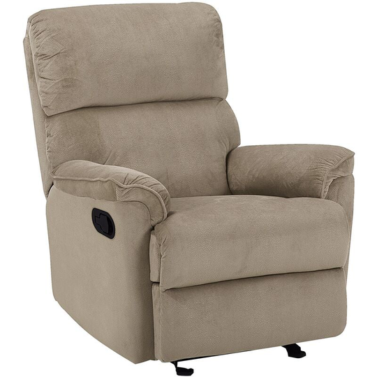 Beliani - Modern Fabric Armchair Brown Polyester Upholstery with Footrest Everton - Brown