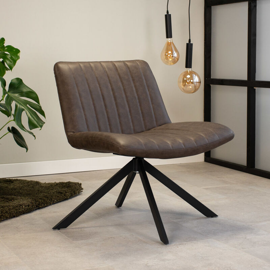 Industrial swivel Armchair Leon Taupe - Taupe
