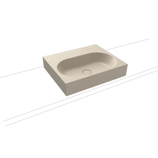 Beige Steel Enamel Rectangular Bathroom Sink