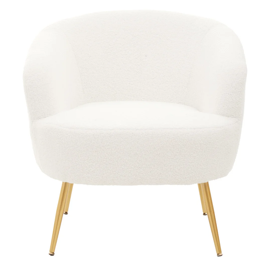 Momence Curved Armchair With Black Legs