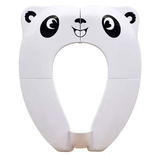 Baby Toilet Reducer - Travel Foldable Toilet Seat Portable Baby Potty Seat (White)