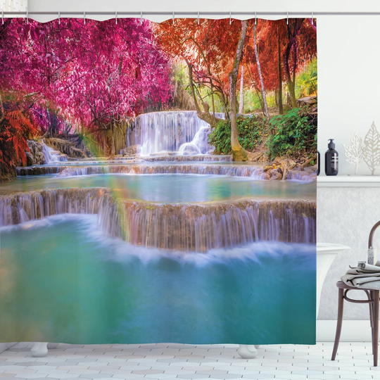 Bascio Polyester Shower Curtain Set