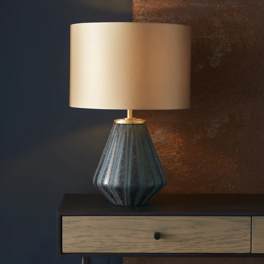 Natoas 53Cm Turquoise Glass Table Lamp