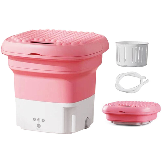 Washing Machine Small Household Folding Portable Automatic Ultrasonic Forward and Reverse Pulsator Elution Dual Purpose Imitation Hand Wash with