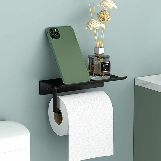 Wall Mounted Toilet Paper Holder for Toilets and Kitchens Toilet Paper Holder (Perforated/Non-Perforated) Wall Mounted Aluminum Roll Holder with