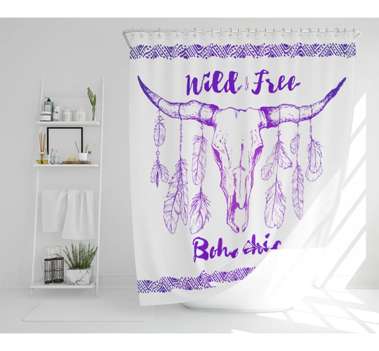 Boho Chic Native American Designer Shower Curtain