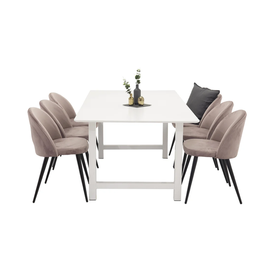 MacGraw Dining Set with 6 Chairs