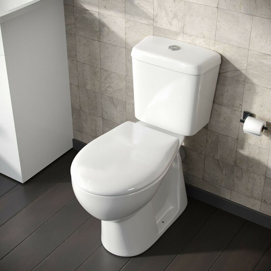 Neshome - Norman Close Coupled wc Toilet & Soft Close Seat, uvc Smart Sterilizer Light