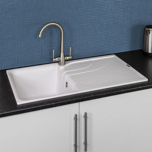 Reginox Elleci White Granite Inset Kitchen Sink With Waste EGO400