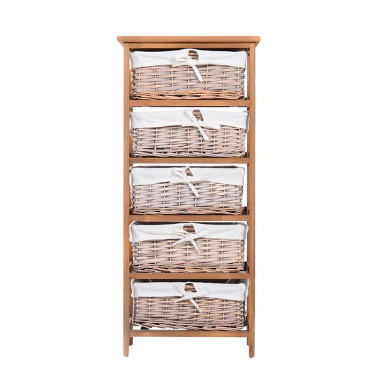 Midsomer 40 x 90cm Bathroom Shelf with 5 Drawers