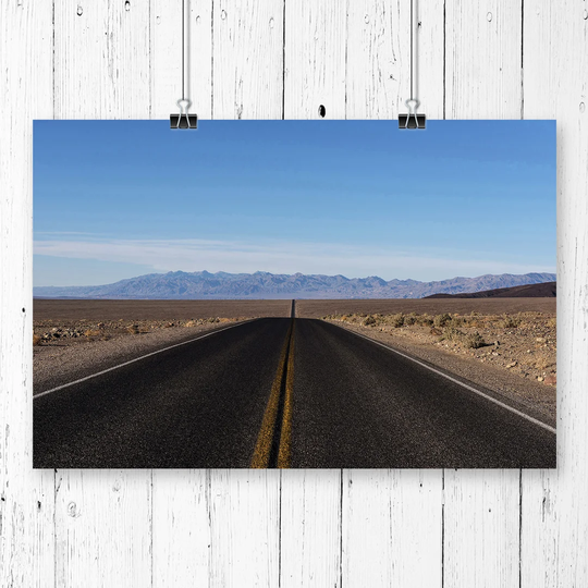'Landscape California Mountain Open Road -3' Photographic Print