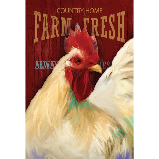 Farm Fresh Rooster - Wrapped Canvas Art Prints