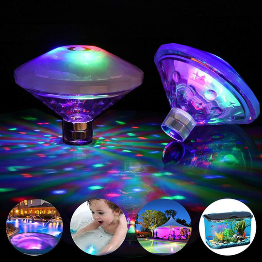 BR-Vie 2 Pcs led Swimming Pool Light, Floating Pool Light with 7 Modes, Spa Light for Bathtub, Aquarium, Home Decoration, Kids Bath Toys [Energy
