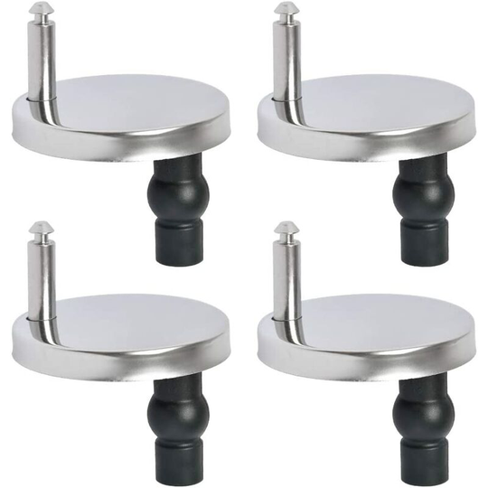 Gift - 4Pcs Universal Toilet Seat Hinges Stainless Steel Toilet Seat Screws Quick Release Replacement Top Fixing