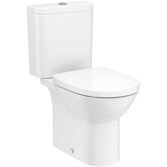 Ro.ca - Roca Debba Dual Flush Close Coupled Toilet with Push Button Cistern - White