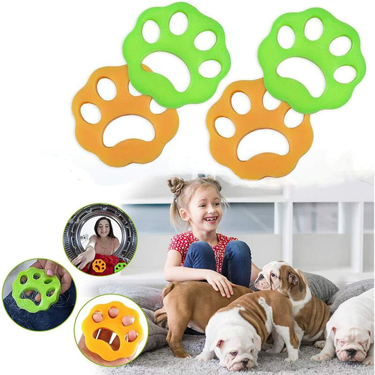 Sunflowergb - 4PCS Anti Hair Ball, Pet Hair Cleaning Tool, Washing Machine Dust and Debris Catches Pet Hair That Sticks to Your Clothes