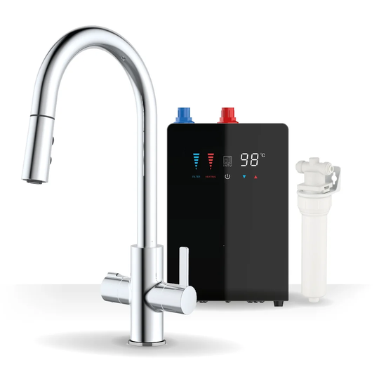 Bromborough Pull Down Twin Lever Monobloc Tap