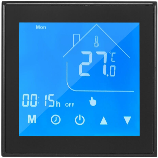 Asupermall - Thermostat Temperature Controller lcd Display Week Programmable for Water Heating for Household,model:Black - model:Black