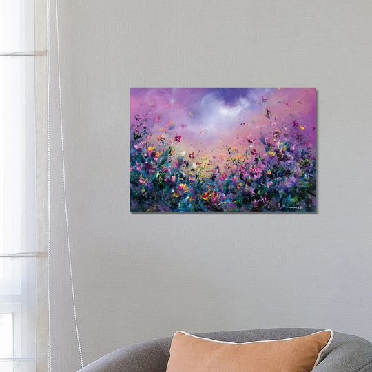 Rainbow Meadow by Jaanika Talts - Wrapped Canvas Painting Print