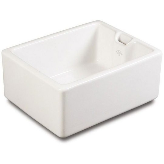 Reginox Belfast 1.0 Bowl Ceramic Kitchen Sink with 90mm Basket Strainer Waste
