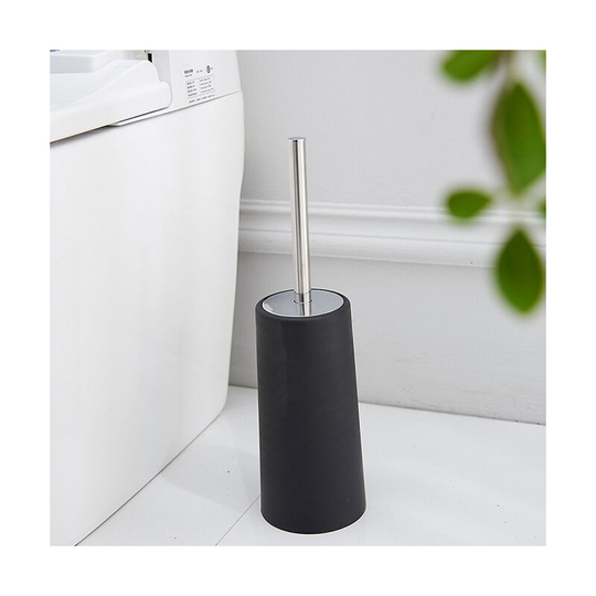Plastic toilet household toilet brush set with basic toilet brush, black