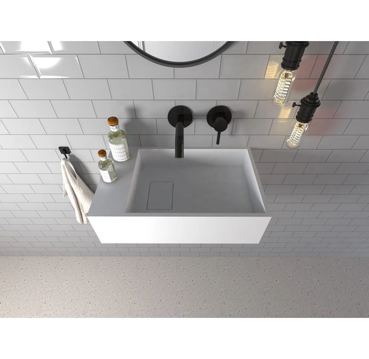 Idele Corian Solid Surface Square Bathroom Sink