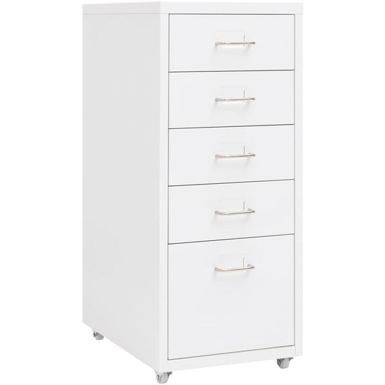 Mobile File Cabinet White 28x41x69 cm Metal Vidaxl White