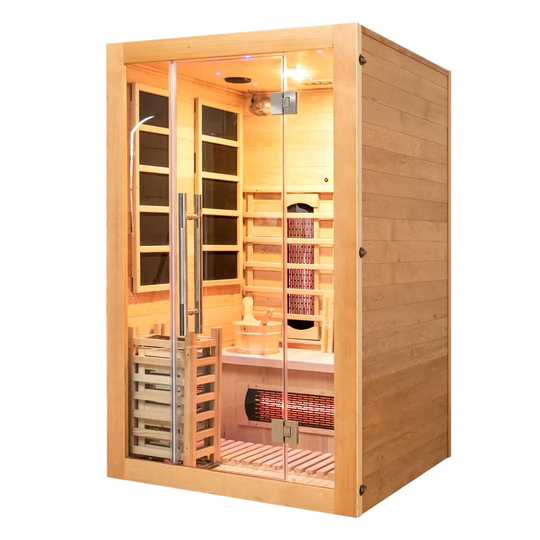 Vidalux 2 Person Hybrid Sauna With Traditional & Full Spectrum Infrared Complete Heat