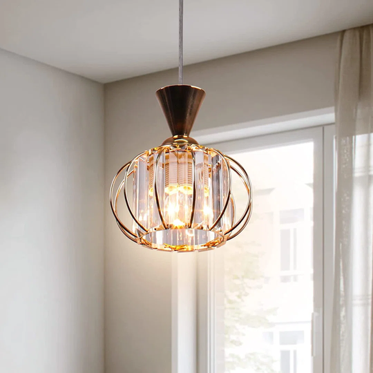 Forestburgh 1 - Light Sphere Globe Pendant with Rope Accents