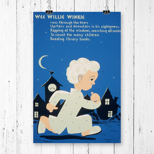 'Vintage Poster Wee Willie Winkle' vintage Advertisement