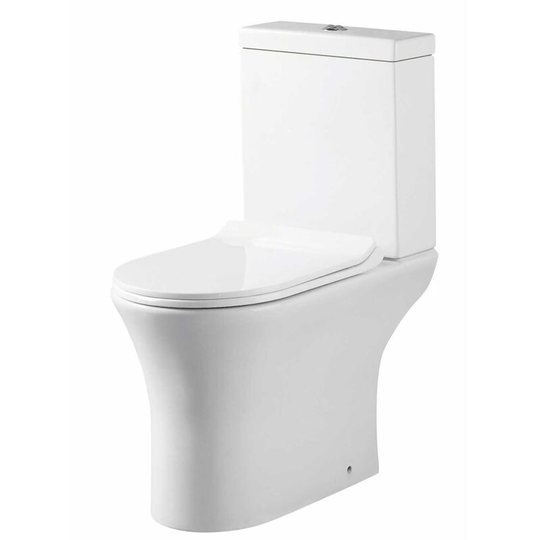 Orbit - Viva Open Back Close Coupled Rimless Toilet Push Button Cistern - Excluding Seat