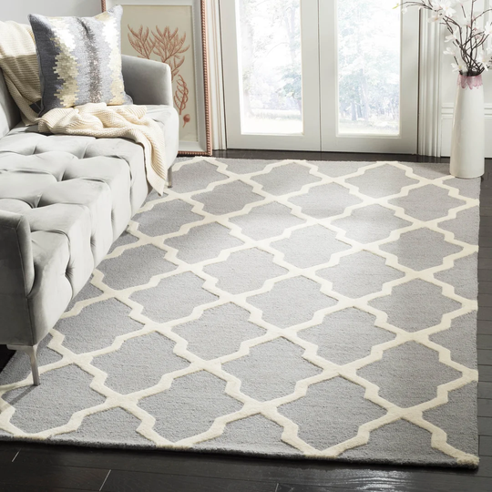 Darbonne Hand-Tufted Silver Area Rug