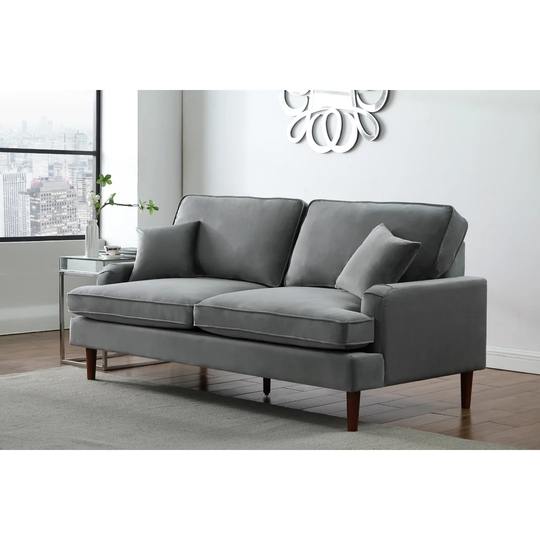 3 Seater Sofa With 2 Scatter Cushions Grey