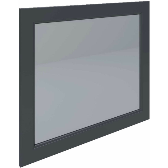 Rak Washington Framed Bathroom Mirror - 650mm h x 785mm w - Black