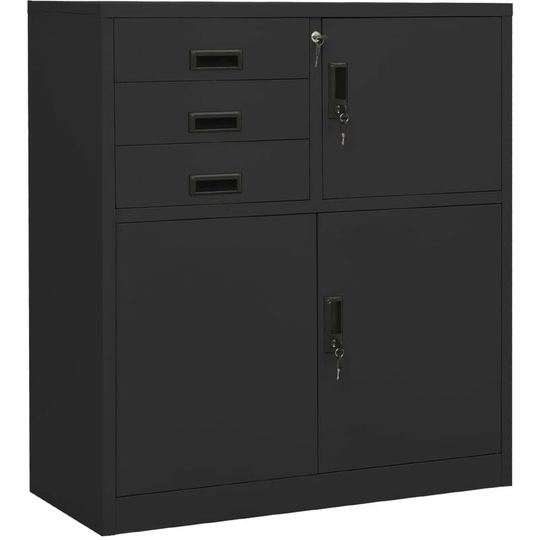 Office Cabinet Anthracite 90x40x102 cm Steel Vidaxl Anthracite