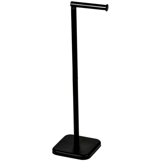 Capri Swivel Toilet Roll Holder - Black - Black