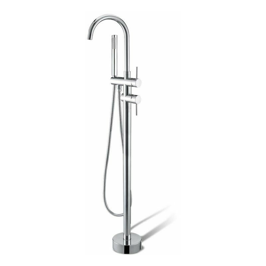 Chrome floor-mounted mixer tap - Toralla
