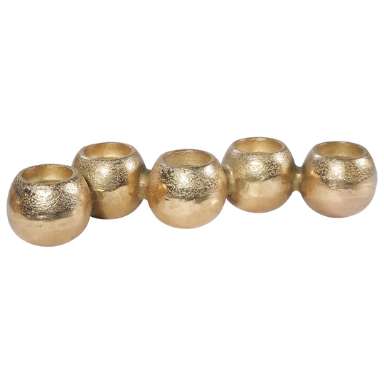 METAL SPHERE CANDLE HOLDER 5 PLACES