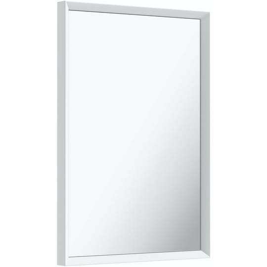 Larsen white gloss mirror 800 x 550mm - White - Mode