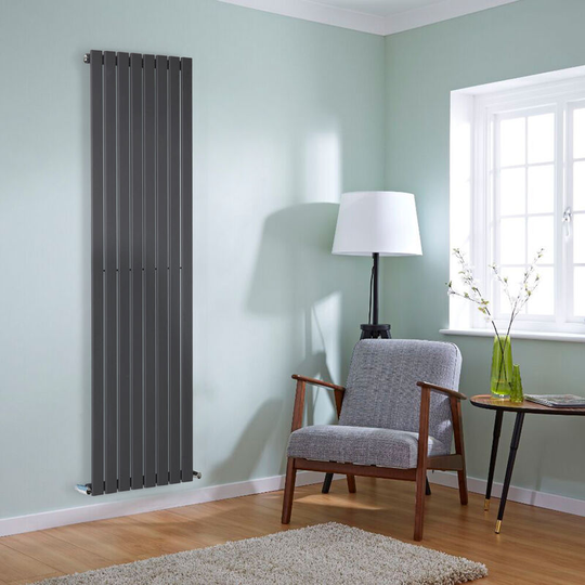 NRG - Anthracite Flat Panel Radiator Designer Column Bathroom Central Heating Single 1800x544mm